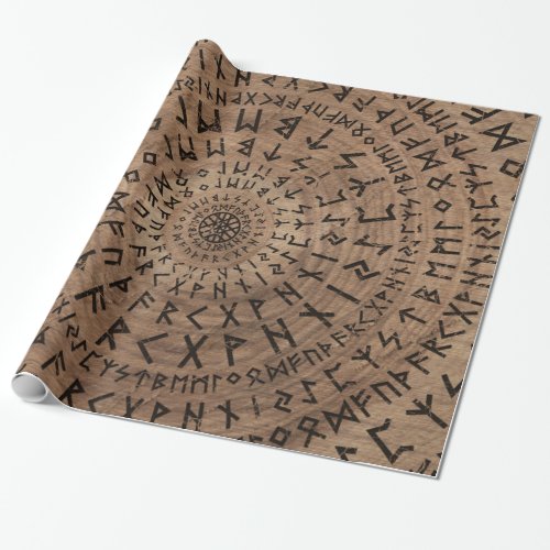 Elder Futhark Circular Composition Wrapping Paper