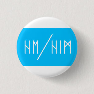 Elder Futhark He/Him Pronouns Button