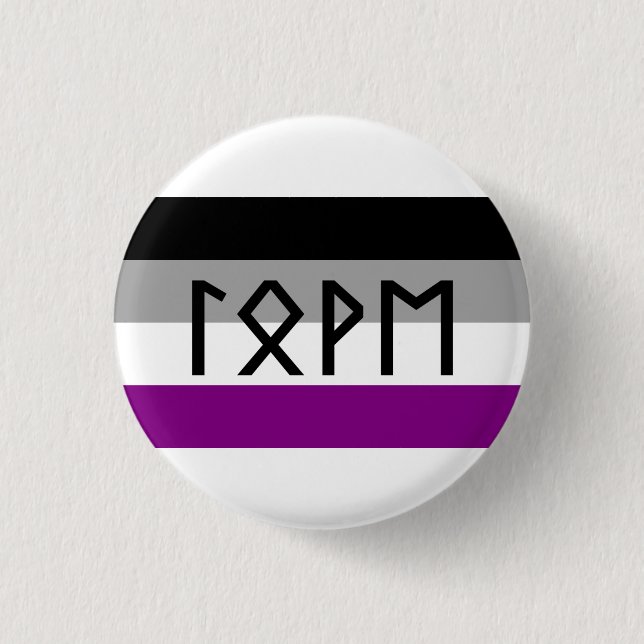 Elder Futhark Love Ace Flag  Button (Front)