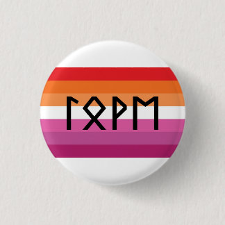Elder Futhark Love Lesbian flag Button