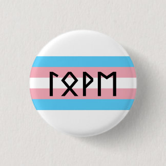 Elder Futhark Love Trans Flag Button
