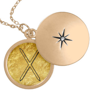 Elder Futhark Neclace "Gebo" Gold Plated Necklace
