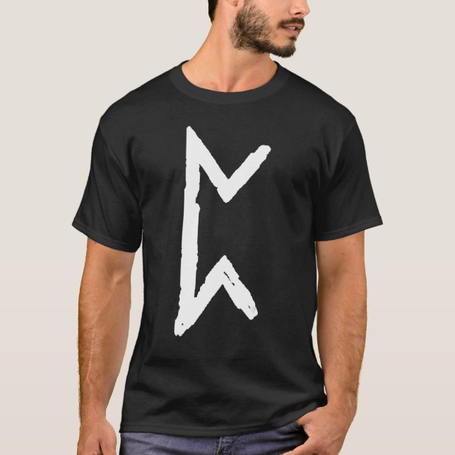 Elder Futhark Rune Perthro  Letter P T-Shirt (Front)