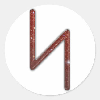 Elder Futhark Rune Sol Classic Round Sticker