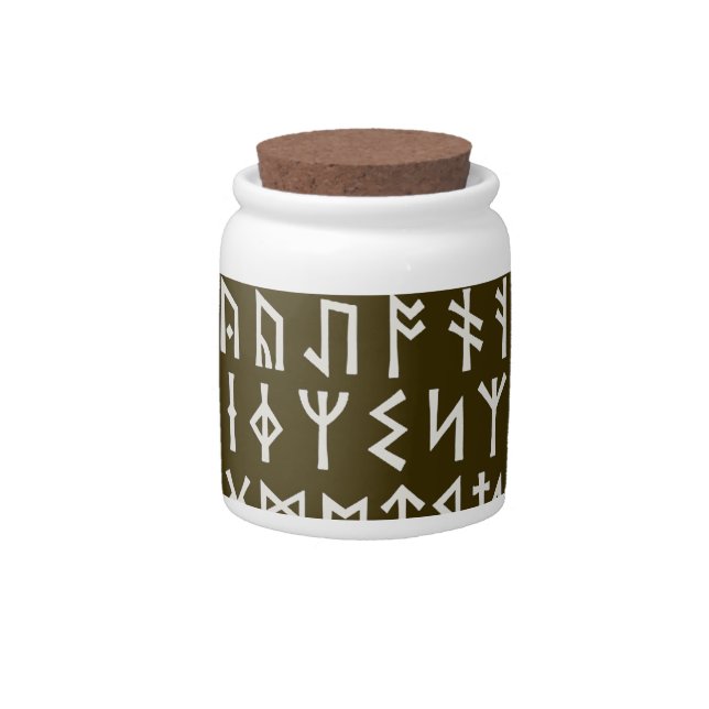 Elder Futhark Runes Candy Jar (Front)