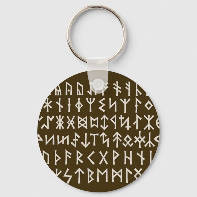 Elder Futhark Runes Keychain (Front)