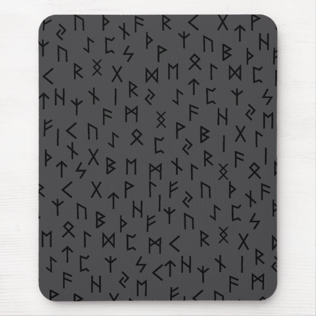 Elder futhark runes mouse pad (Front)