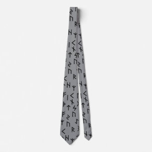 Elder futhark runes neck tie