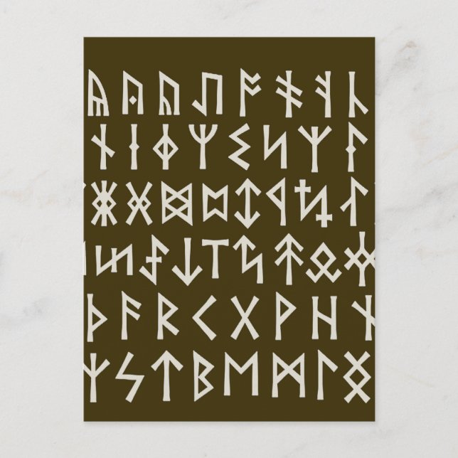 Elder Futhark Runes Postcard (Front)