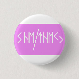 Elder Futhark She/They pronouns Button