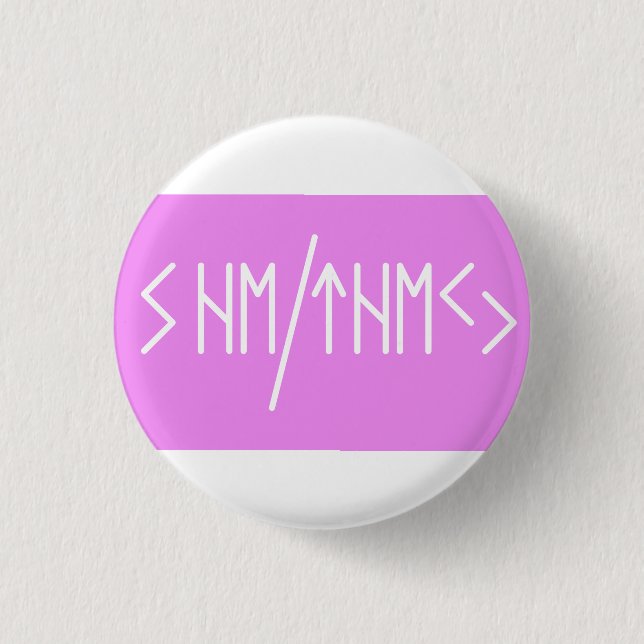 Elder Futhark She/They pronouns  Button (Front)