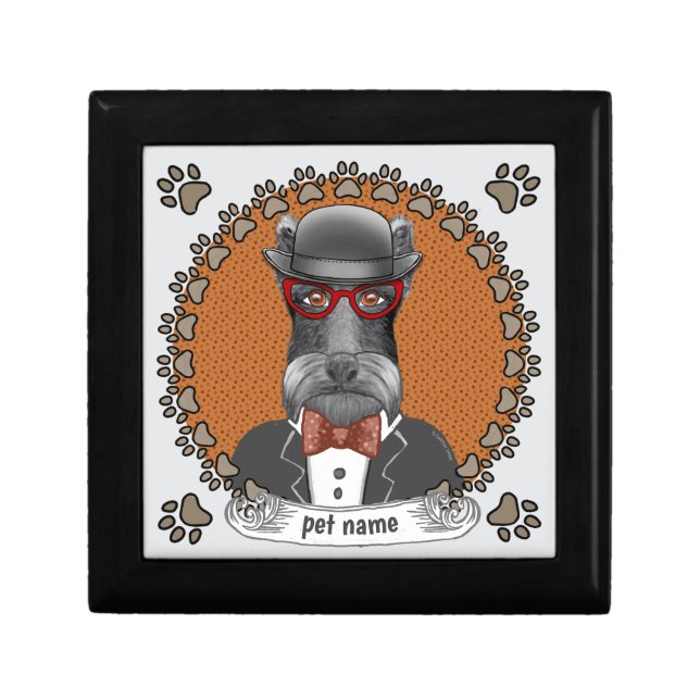 Elder Schnauzer Glasses Gift Box (Front)