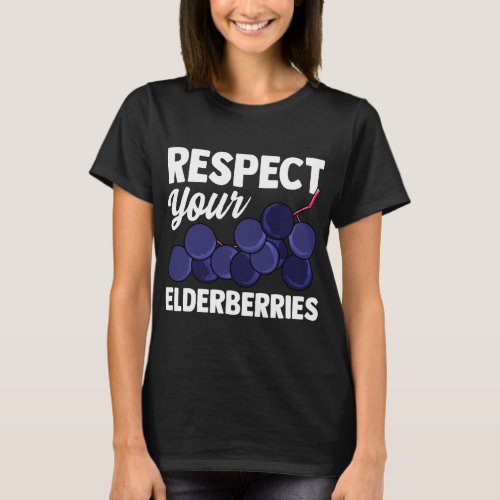 Elderberry Fruit Pun Funny Gift for Vegans T_Shirt