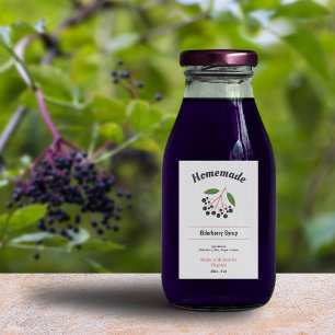 Elderberry Syrup Bottle Label Sticker