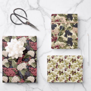 Elderberry Wrapping Paper Sheets