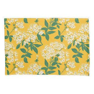 Elderflower Botanical Pattern Pillow Case