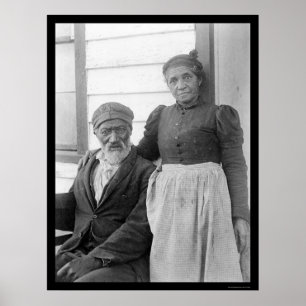 Elderly African American Couple 1900 Poster