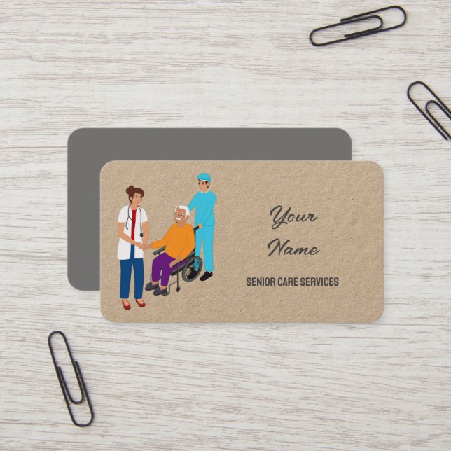 Elderly Care Business Card (Front/Back In Situ)