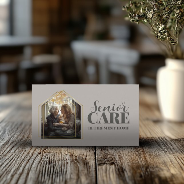 Elderly Care Center Senior Care Retirement Home Business Card (Perfect for business)