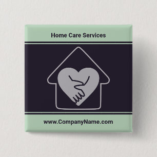 Elderly Care Custom Logo & Custom Text Promotional Button