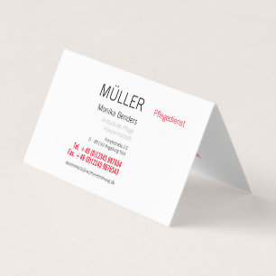 Elderly Care Home Care Business Cards