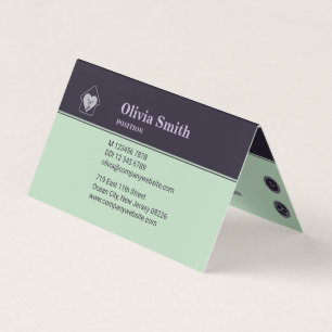 Elderly Care Professional Purple Business Card