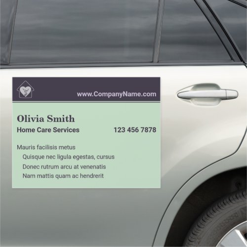 Elderly Home Care Services Promotional Car Magnet