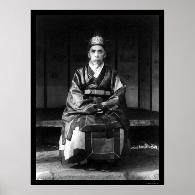 Elderly Korean Man in Costume 1910 Poster (Front)
