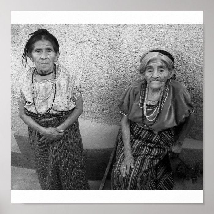 Elderly mayan women poster