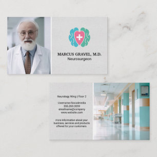 Elderly Medical Doctor Hospital Wing Business Card