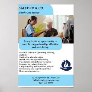 Elderly or Senior Care Give Promotional Poster