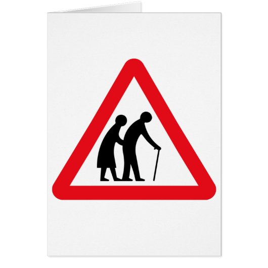 Elderly People (1), Traffic Sign, UK (Front)