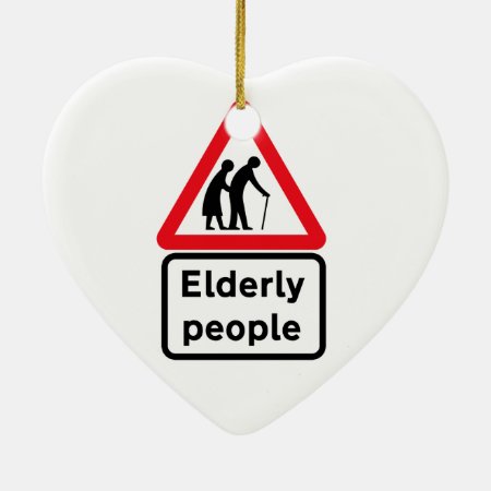 Elderly People (2), Traffic Sign, Uk Ceramic Ornament