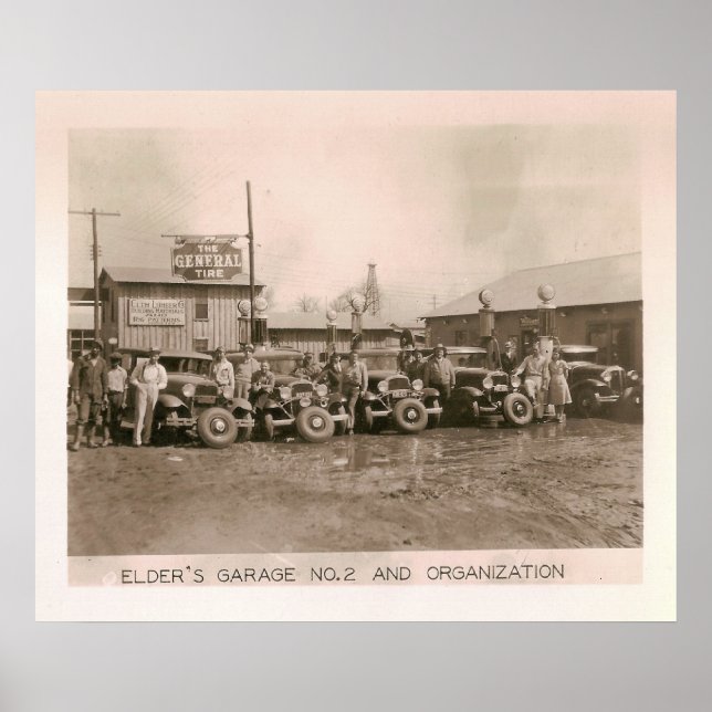 Elder's Garage, Gas & Tires, Kilgore, TX 1931 / 32 Poster (Front)