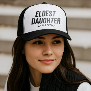 Eldest Daughter Trendy Life Of A Daughter Funny Trucker Hat