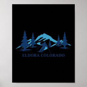 Eldora Colorado Ski Resort Skiing Skier Poster
