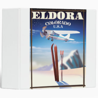 Eldora Colorado travel poster. 3 Ring Binder