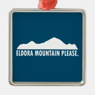 Eldora Mountain Colorado Please Metal Ornament