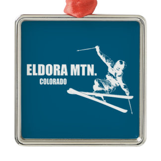 Eldora Mountain Colorado Skier Metal Ornament