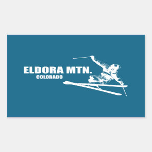 Eldora Mountain Colorado Skier Rectangular Sticker