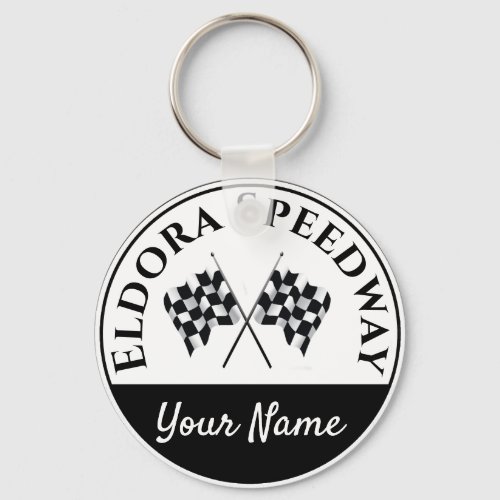 Eldora Speedway _ Checkered Flag Keychain