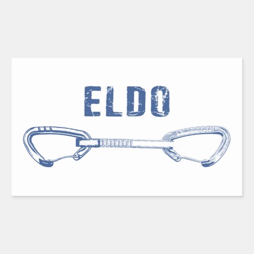 Eldorado Canyon Climbing Quickdraw Rectangular Sticker