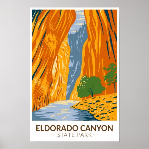 Eldorado Canyon State Park Colorado Vintage Art Poster