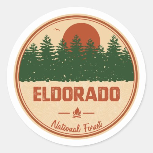 Eldorado National Forest Classic Round Sticker