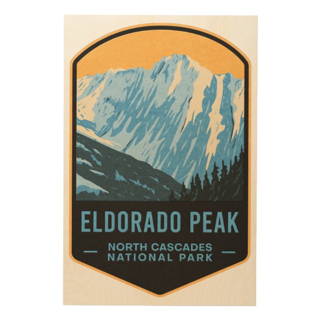 Eldorado Peak North Cascades National Park Wood Wall Art (Front)