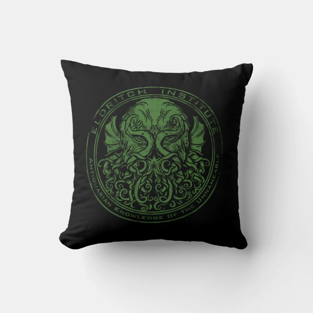 Eldritch Institute Throw Pillow (Front)