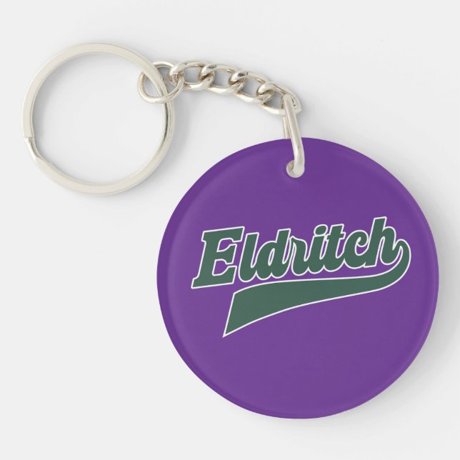 Eldritch  League Script – Vintage Lettering Keychain (Front)