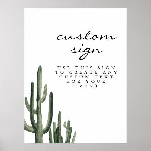 Eleanor _ Bohemian Cactus Editable Sign Minimalist