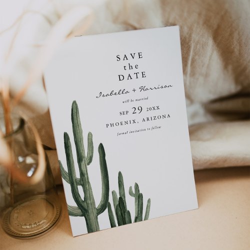 Eleanor _ Minimal Saquaro Cactus Save the Date Invitation