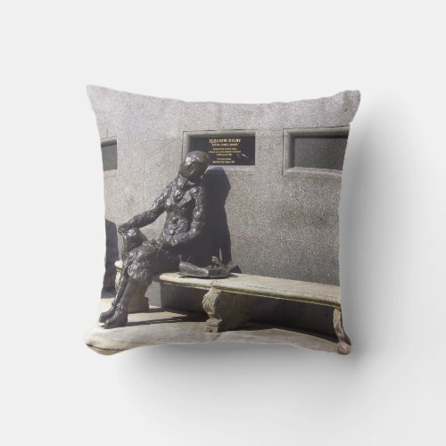 Eleanor Rigby Statue Liverpool UK Throw Pillow